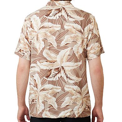 Precedent Men's Floral Short Sleeve Button-down Shirt