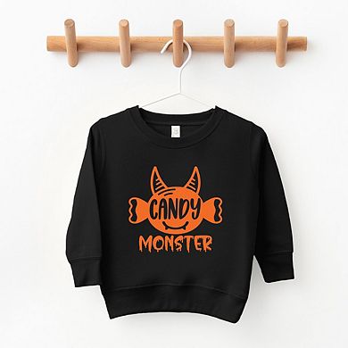 Candy Monster Horns Toddler Graphic Sweatshirt