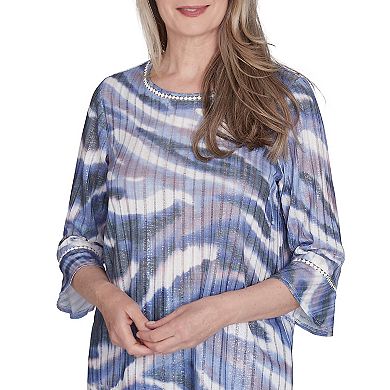 Women's Alfred Dunner Watercolor Bell Sleeve Top