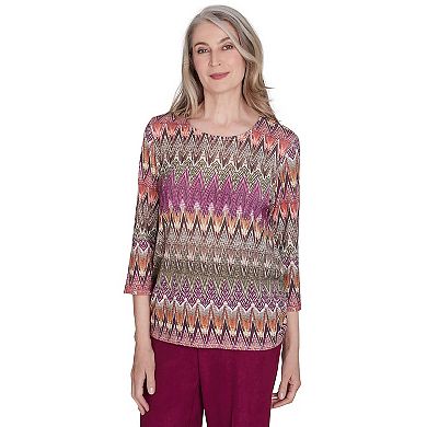 Women's Alfred Dunner Chevron Textured Top