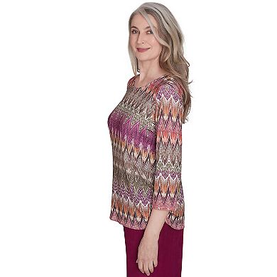 Women's Alfred Dunner Chevron Textured Top