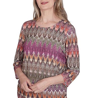 Women's Alfred Dunner Chevron Textured Top