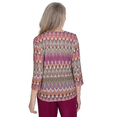 Women's Alfred Dunner Chevron Textured Top