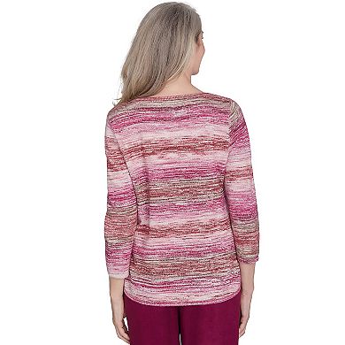 Women's Alfred Dunner Diagonal Space-Dye Top