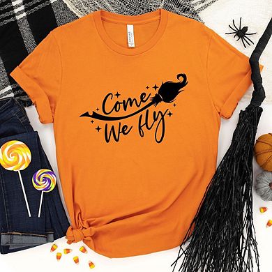 Come We Fly Broom Short Sleeve Graphic Tee