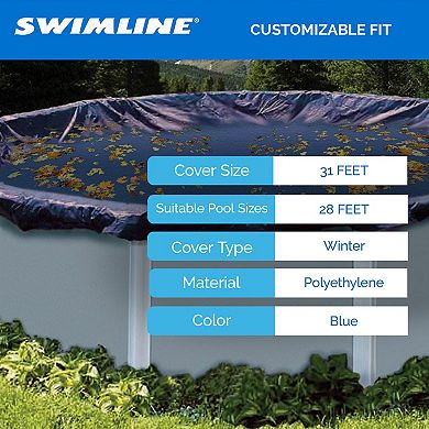 Swimline 28' Round Above Ground Winter Swimming Cover, (pool Cover Only)