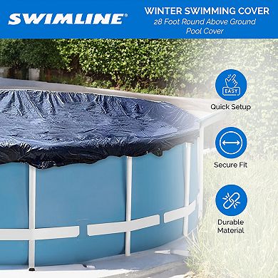 Swimline 28' Round Above Ground Winter Swimming Cover, (pool Cover Only)