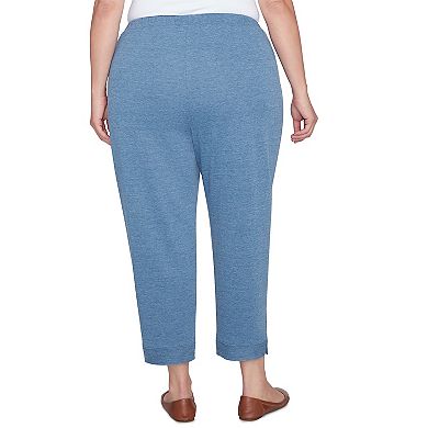 Plus Size Alfred Dunner Casual Floral Embroidered Ankle Pants