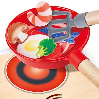 Hape Interactive Light & Sound Wooden Cooking Kitchen Play Set