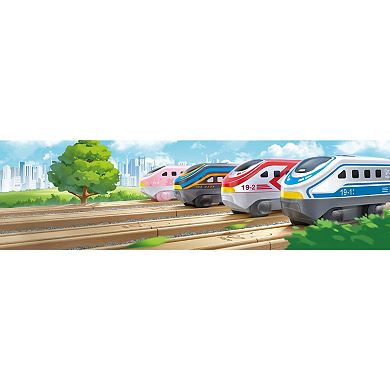 Hape 4-Piece Battery Powered Locomotive Set