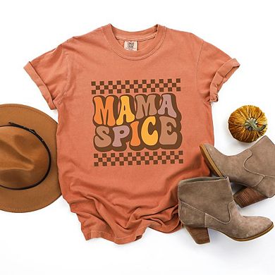 Mama Spice Checkered Garment Dyed Tees