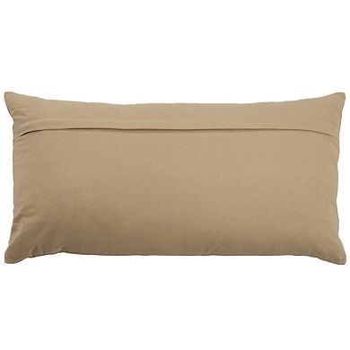 Rizzy Home Bob 14 in. x 26 in. Corduroy & Velvet Throw Pillow