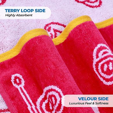 SUPERIOR Bahama Cotton Fuzzy Velour Terry Oversized Beach Towel