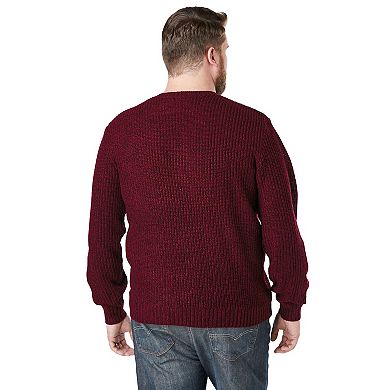 Kingsize Men's Big & Tall Shaker Knit Crewneck Sweater