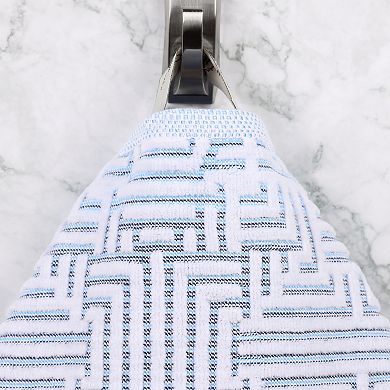 SUPERIOR 3-Peice Cotton Geometric Jacquard Plush Absorbent Bath Towel Set