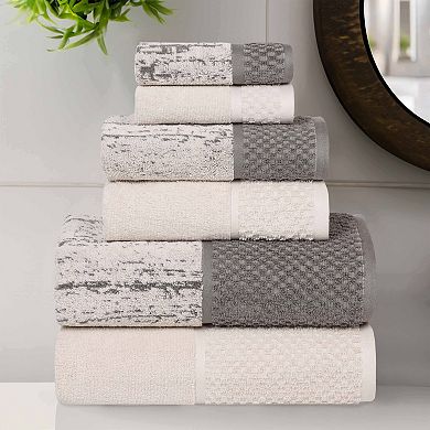 SUPERIOR 6-pc. Lodie Cotton Plush Absorbent Jacquard Towel Set