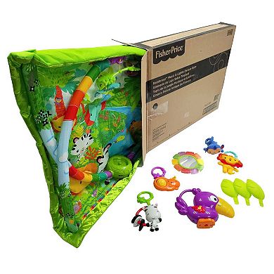 Fisher-Price Rainforest Music & Lights Deluxe Baby Gym Play Mat