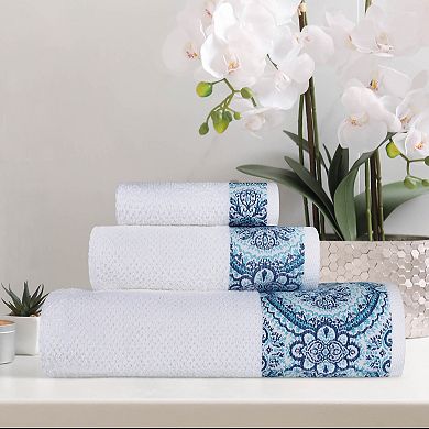 Superior 3-pc. Medallion Cotton Jacquard Textured Towel Set