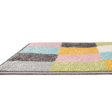 Unique Loom Checks Whimsy Kids Rug