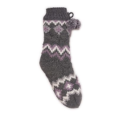 Women's MUK LUKS Cable Knit Cabin Socks