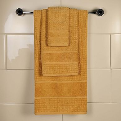 SUPERIOR 3-pc. Zero Twist Cotton Waffle Honeycomb Plush Towel Set