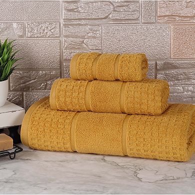 SUPERIOR 3-pc. Zero Twist Cotton Waffle Honeycomb Plush Towel Set