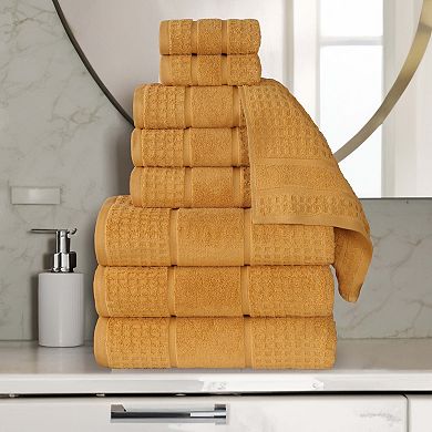 SUPERIOR 9-pc. Zero Twist Cotton Waffle Honeycomb Plush Towel Set