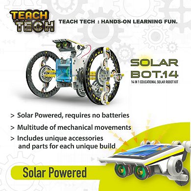 Elenco Teach Tech SolarBot.14 Transforming Solar Robot Kit STEM Learning Toy