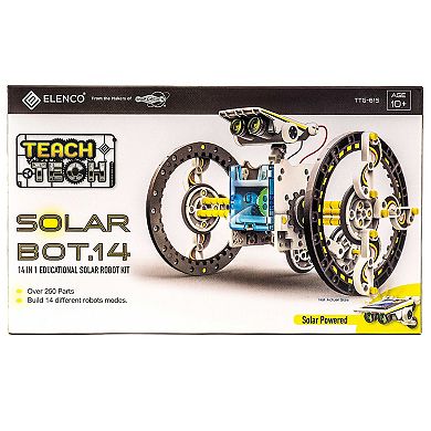 Elenco Teach Tech SolarBot.14 Transforming Solar Robot Kit STEM Learning Toy