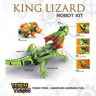 Elenco Teach Tech King Lizard Interactive Lizard Robot Kit STEM Creative Toy