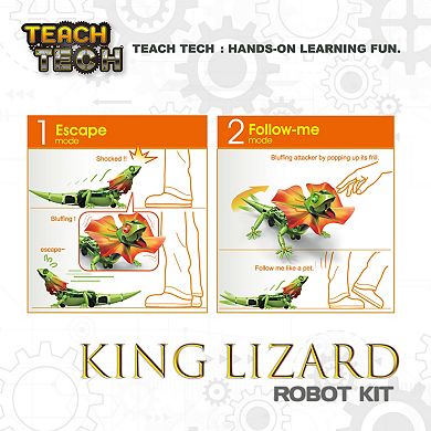 Elenco Teach Tech King Lizard Interactive Lizard Robot Kit STEM Creative Toy