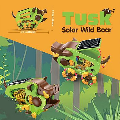 Elenco Teach Tech Tusk Wild Boar Solar Robot Crawler STEM Building Set