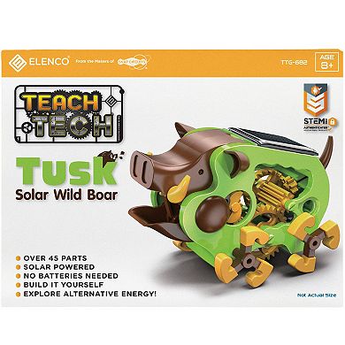 Elenco Teach Tech Tusk Wild Boar Solar Robot Crawler STEM Building Set