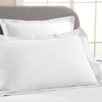 SUPERIOR Solitaire Cotton Medium Weight All-Season Matelasse Diamond Bedspread & Sham Set