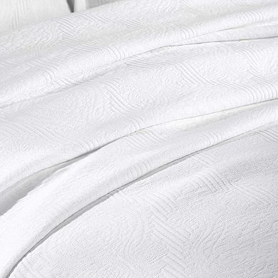 SUPERIOR Victory Cotton Medium Weight All-Season Matelasse Medallion Bedspread & Sham Set