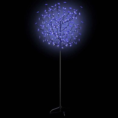 Indoor/outdoor Led Cherry Blossom Christmas Tree, Stable Metal Base Holiday Decor