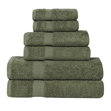 SUPERIOR 6 pc Solid Eco-Friendly Ultra Soft Towel Set