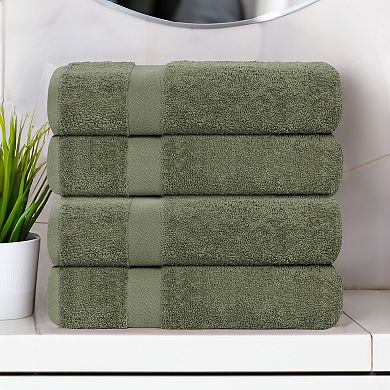 SUPERIOR 4 pc Solid Eco-Friendly Ultra Soft Bath Towel Set