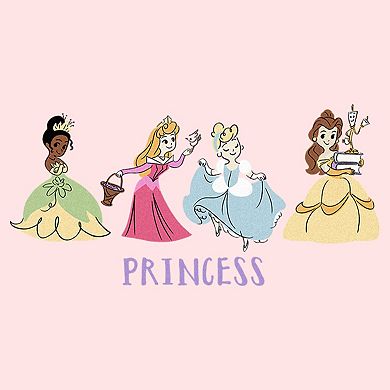 Disney Princess Cute Princesses Sketch Toddler Tee