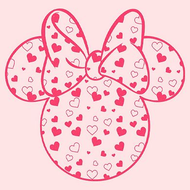 Mickey Mouse Minnie Heart Silhouette Toddler Tee