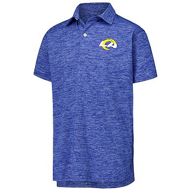 Youth Wes & Willy Royal Los Angeles Rams Cloudy Yarn Polo