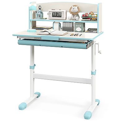 Height Adjustable Kids Study Desk With Tilt Desktop