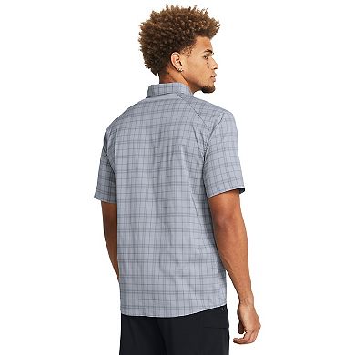 Men's Under Armour UPF 30 Tide Chaser 2.0 Plaid Performance Short Sleeve Button-Down Shirt