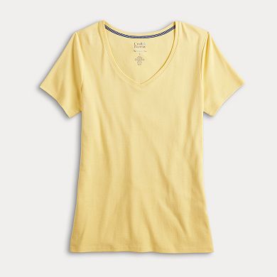 Petite Croft & Barrow® Essential V-Neck Tee