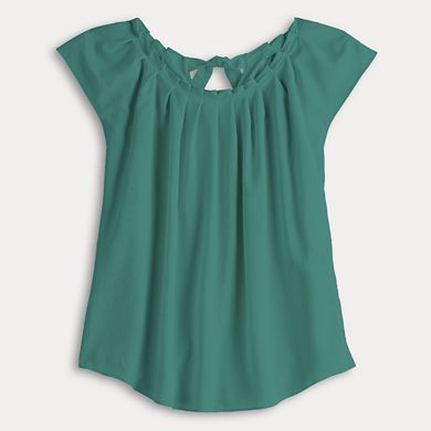 Women's LC Lauren Conrad Pleated Scoopneck Top