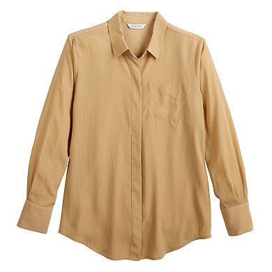 Petite Nine West Draped Shirt