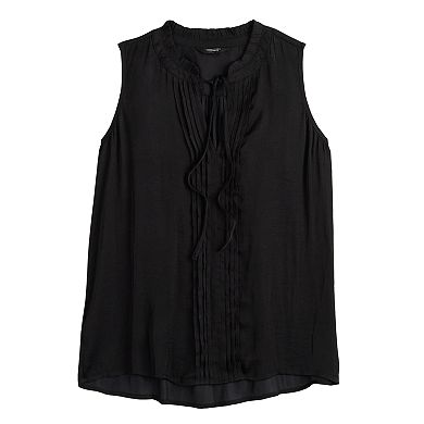 Women's Simply Vera Vera Wang Tie Front Pintuck Top