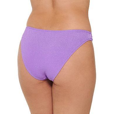 Juniors' Ninety-Nine° High Leg V-Waist Cheeky Bikini Bottoms