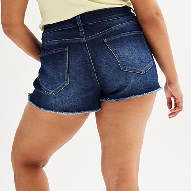 Junior's Plus SO?? High-Rise Shortie Shorts