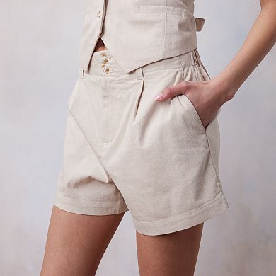 Women's LC Lauren Conrad High Rise Pleated Front Shorts